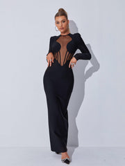 Thalassa Long Sleeve Bandage Dress