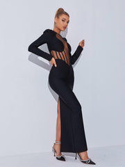 Thalassa Long Sleeve Bandage Dress