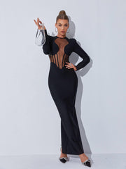 Thalassa Long Sleeve Bandage Dress