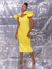 Tripp Flower Embellished Midi Dress