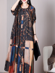 Let Her Go Round Neck A-line Dress