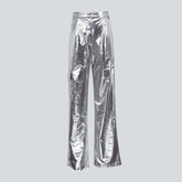 Wide-leg denim pants for ladies