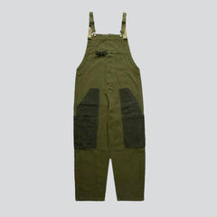 Workwear khaki men's denim dungaree