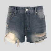 Y2k distressed jean shorts