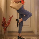 Buckle Strap Patent Leather Block Heel Mary Jane Pumps - Black