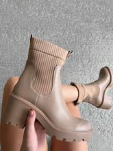 Knit Platform Ankle Boots