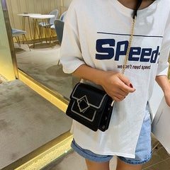 Lottie Metal Decor Two Tone Crossbody Bag