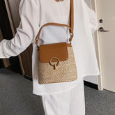Marni Straw Bucket Crossbody Bag