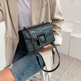 Mala Croc Effect Chain Crossbody Bag