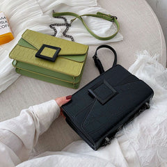 Mala Croc Effect Chain Crossbody Bag