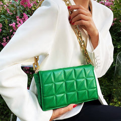 Monaco Textured Flap Chain Shoulder Bag
