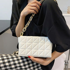 Monaco Textured Flap Chain Shoulder Bag