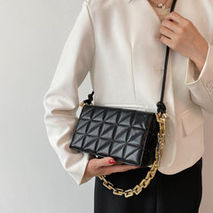 Monaco Textured Flap Chain Shoulder Bag