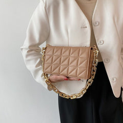 Monaco Textured Flap Chain Shoulder Bag