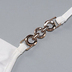 Trim Sleeveless Cowl Neck Halter Crop Top - Black