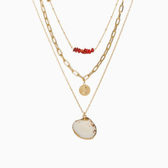 Pendants Chain-Link Layered Necklace - Gold