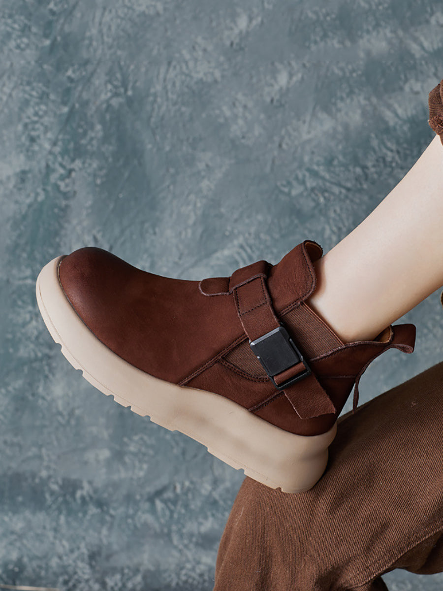 Winer Vintage Genuine Leather Platform Boots