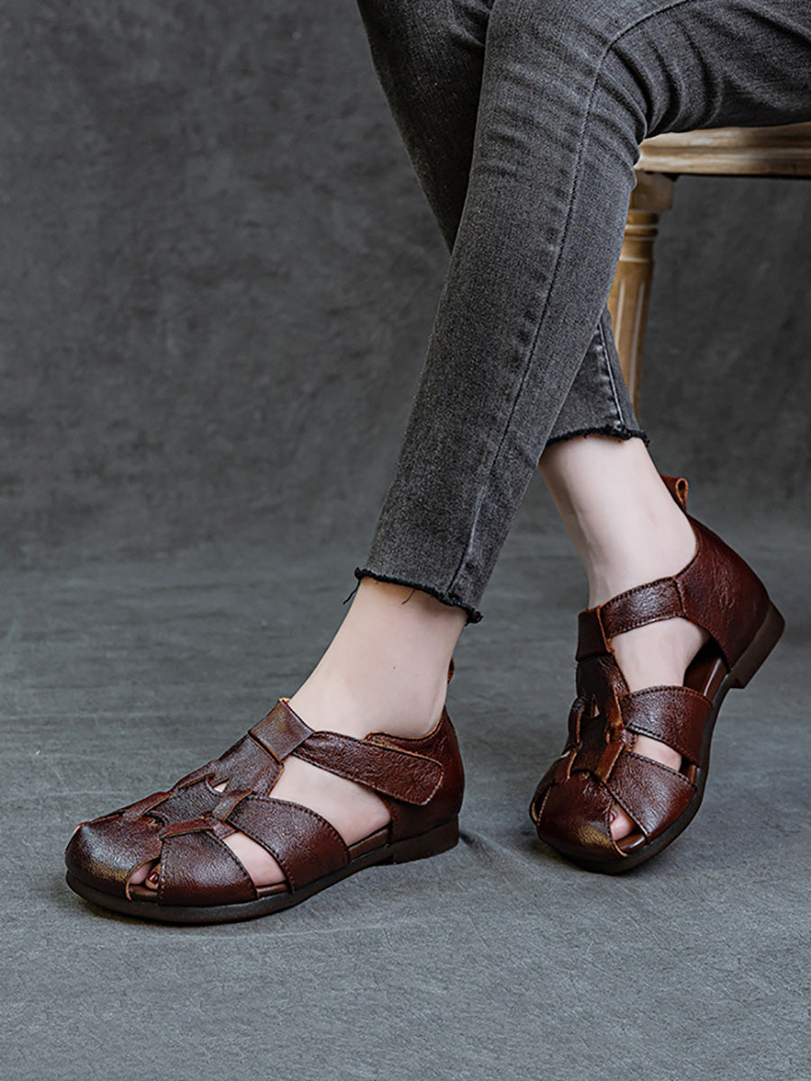 Leather Soft Spliced Sandals