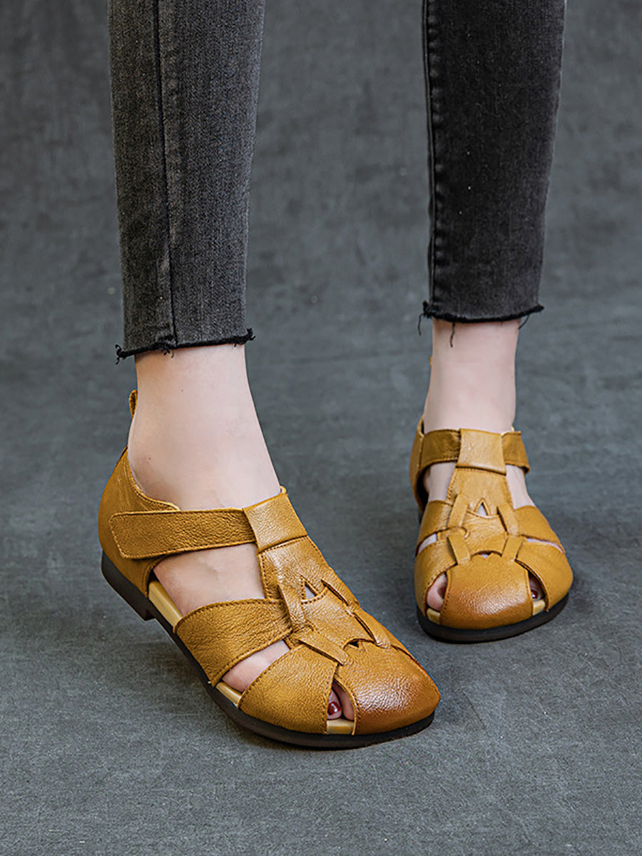 Leather Soft Spliced Sandals