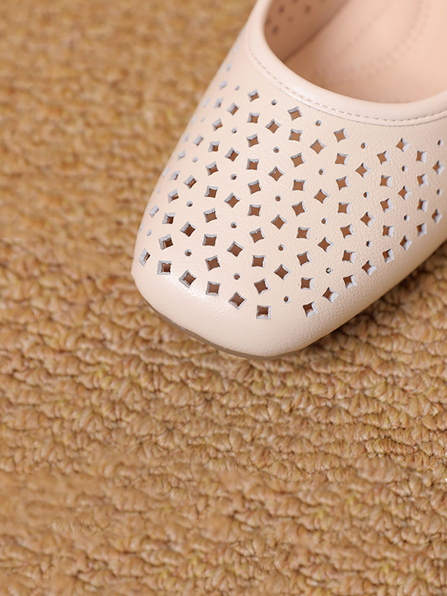 Heel Out Low Casual Shoes Hollow