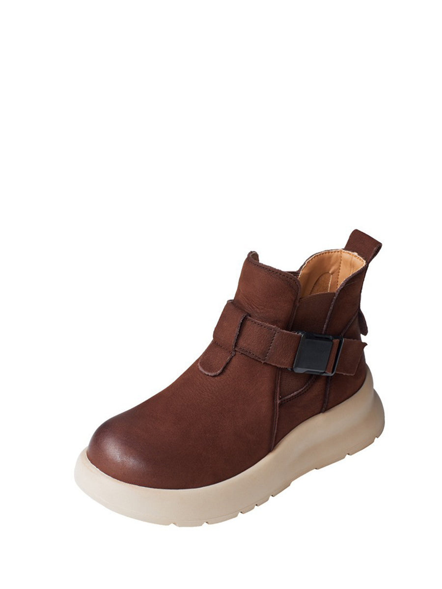 Winer Vintage Genuine Leather Platform Boots