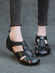 Leather Soft Spliced Sandals
