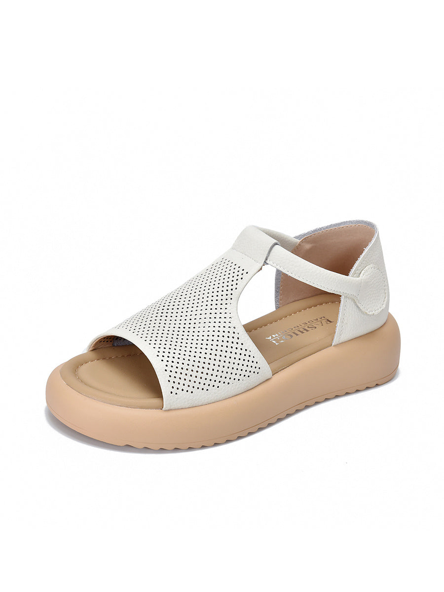 Sandals Casual Leather Platfrom