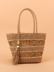 Weave Fashion Commuter Bag Straw Shoulder