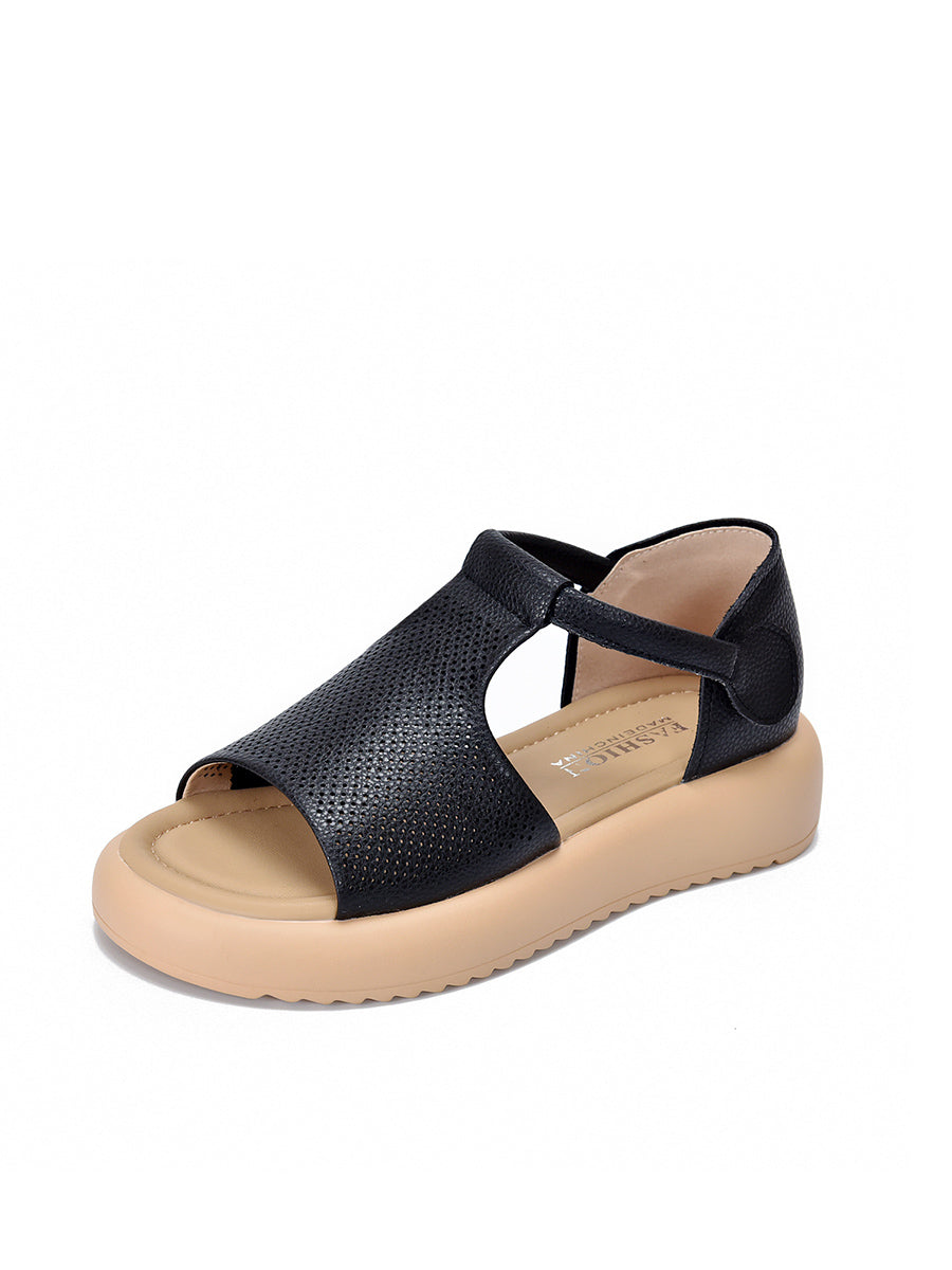 Sandals Casual Leather Platfrom