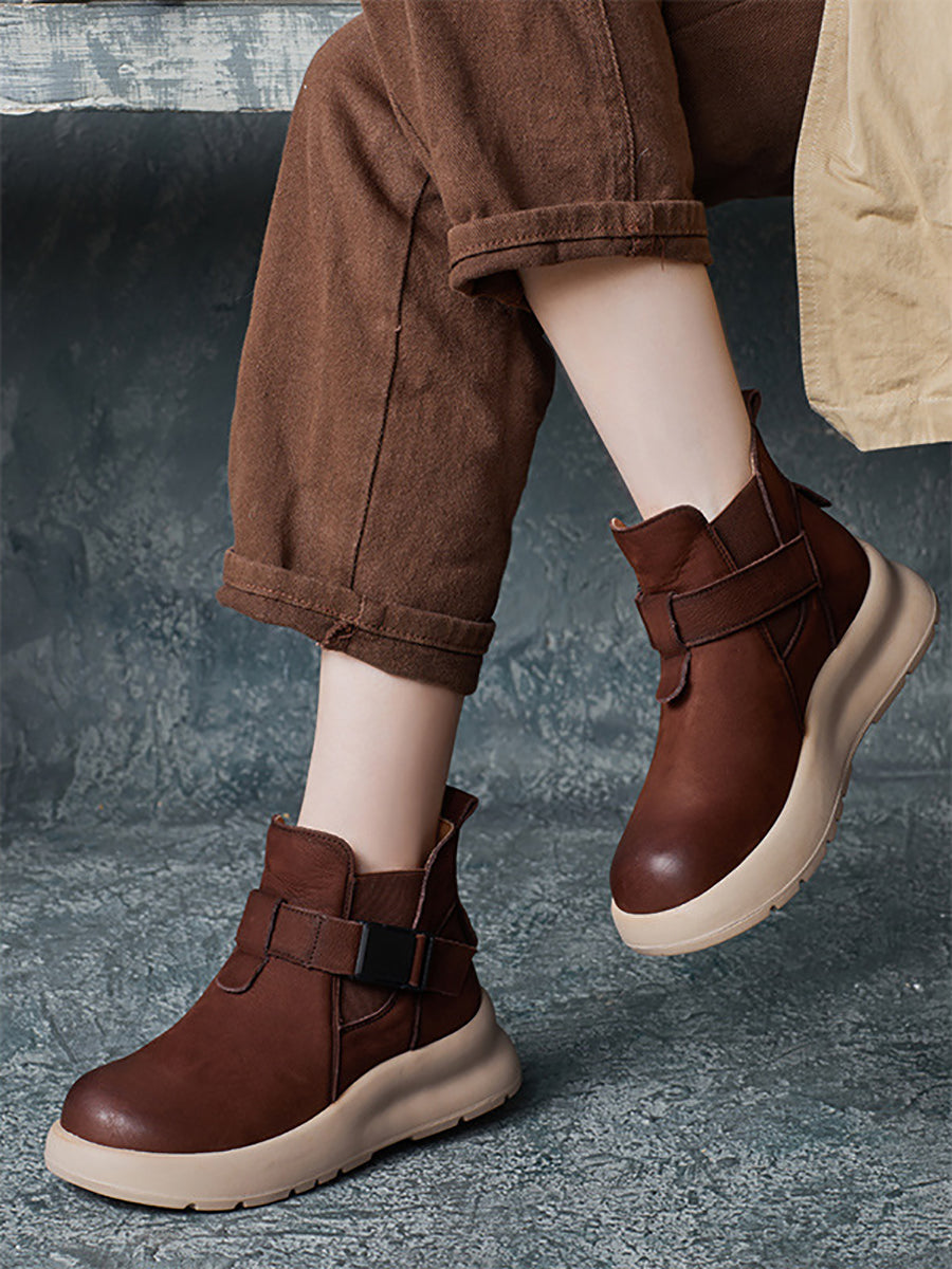 Winer Vintage Genuine Leather Platform Boots