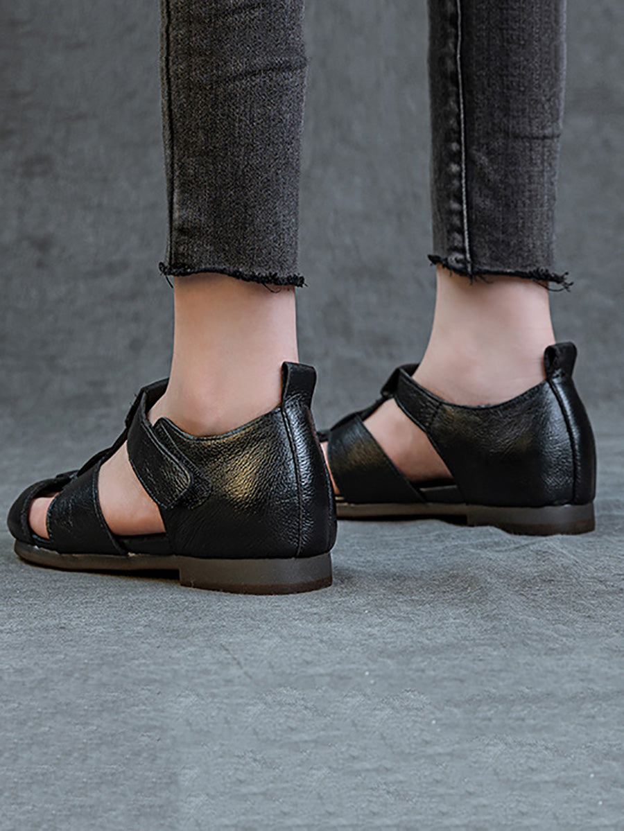 Leather Soft Spliced Sandals