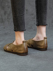 Vintage Flat Genuine Leather Sandals