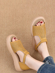 Sandals Casual Leather Platfrom