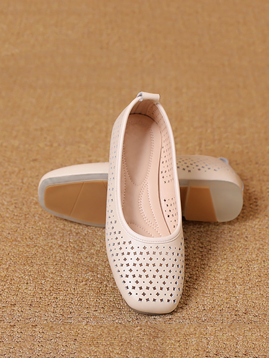 Heel Out Low Casual Shoes Hollow