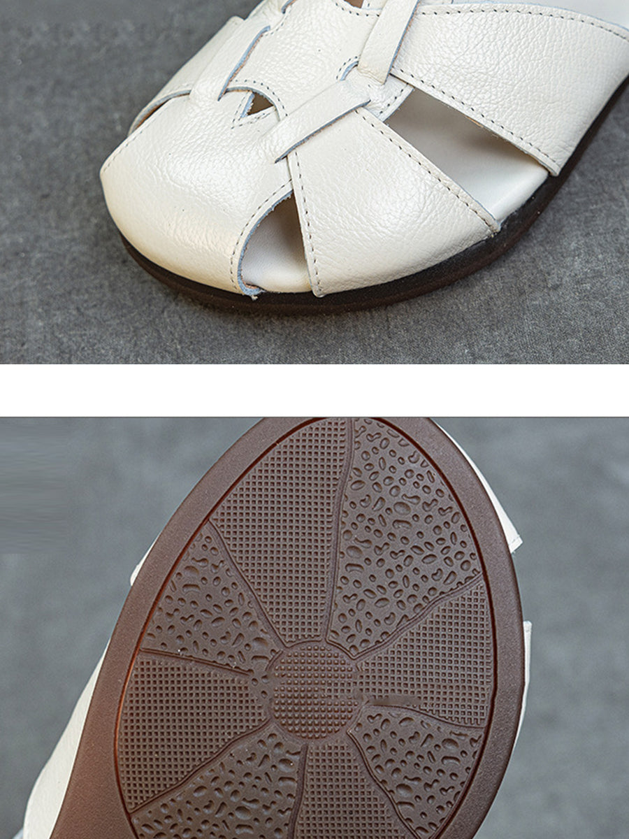 Leather Soft Spliced Sandals
