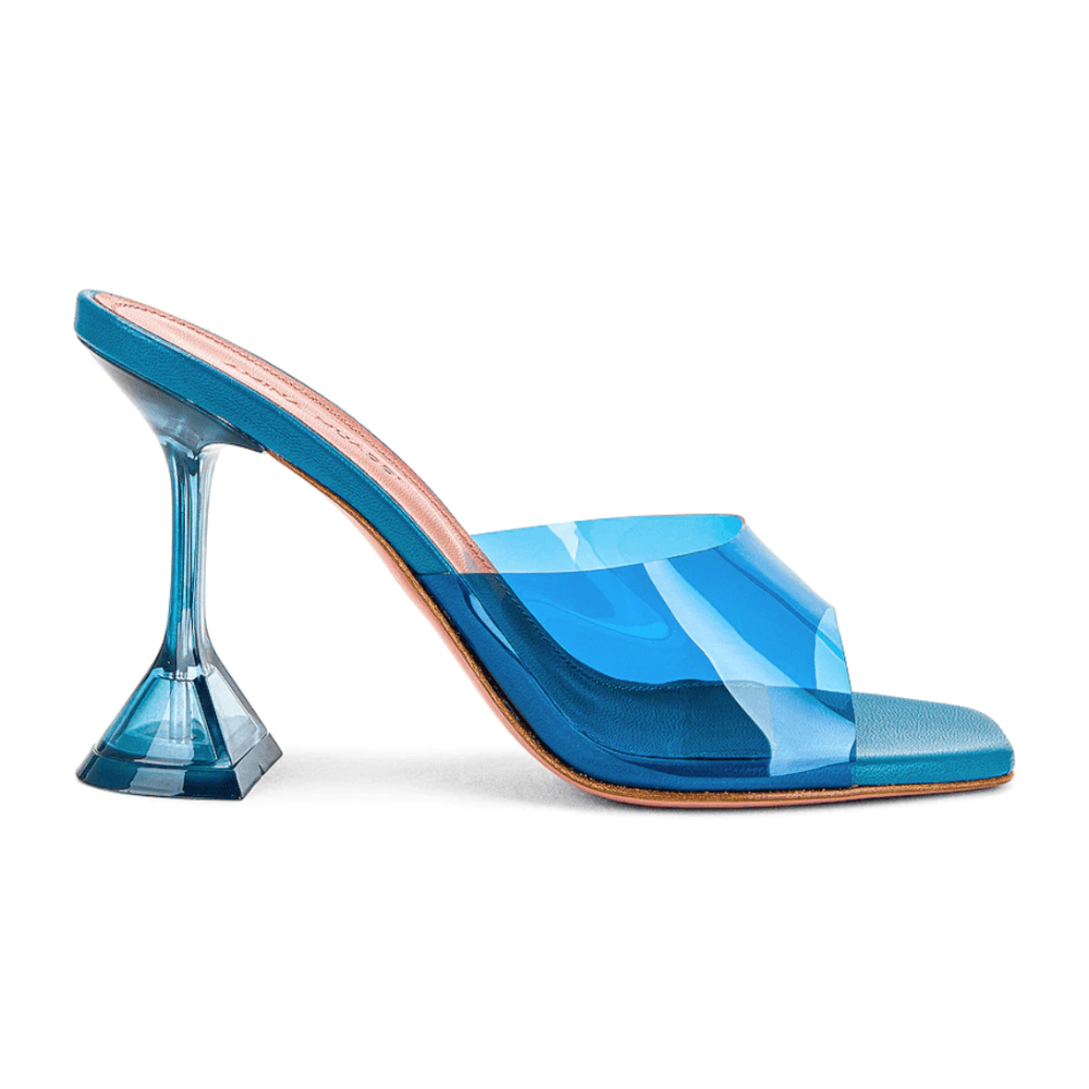 Romantic Location Perspex Square Toe Heeled Sandals