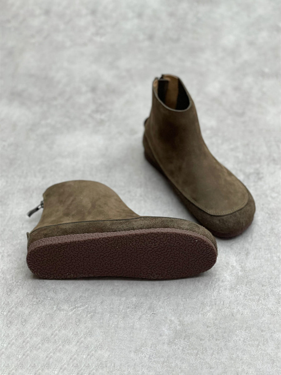 Round Toe Casual Short Boots