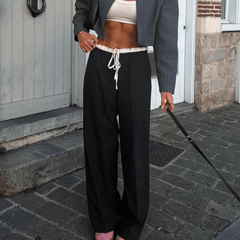 Expansive NYC Hose mit weitem Bein und hoher Taille