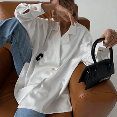 Absorbing Beauty Loose Satin Shirt