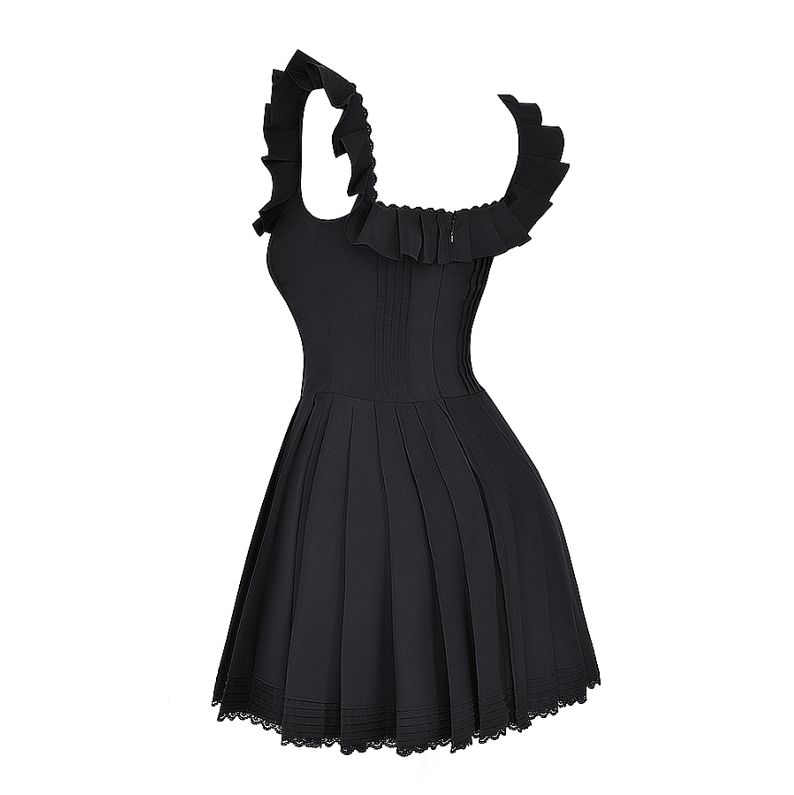 Expanding Horizons Pleated Corset Mini Dress