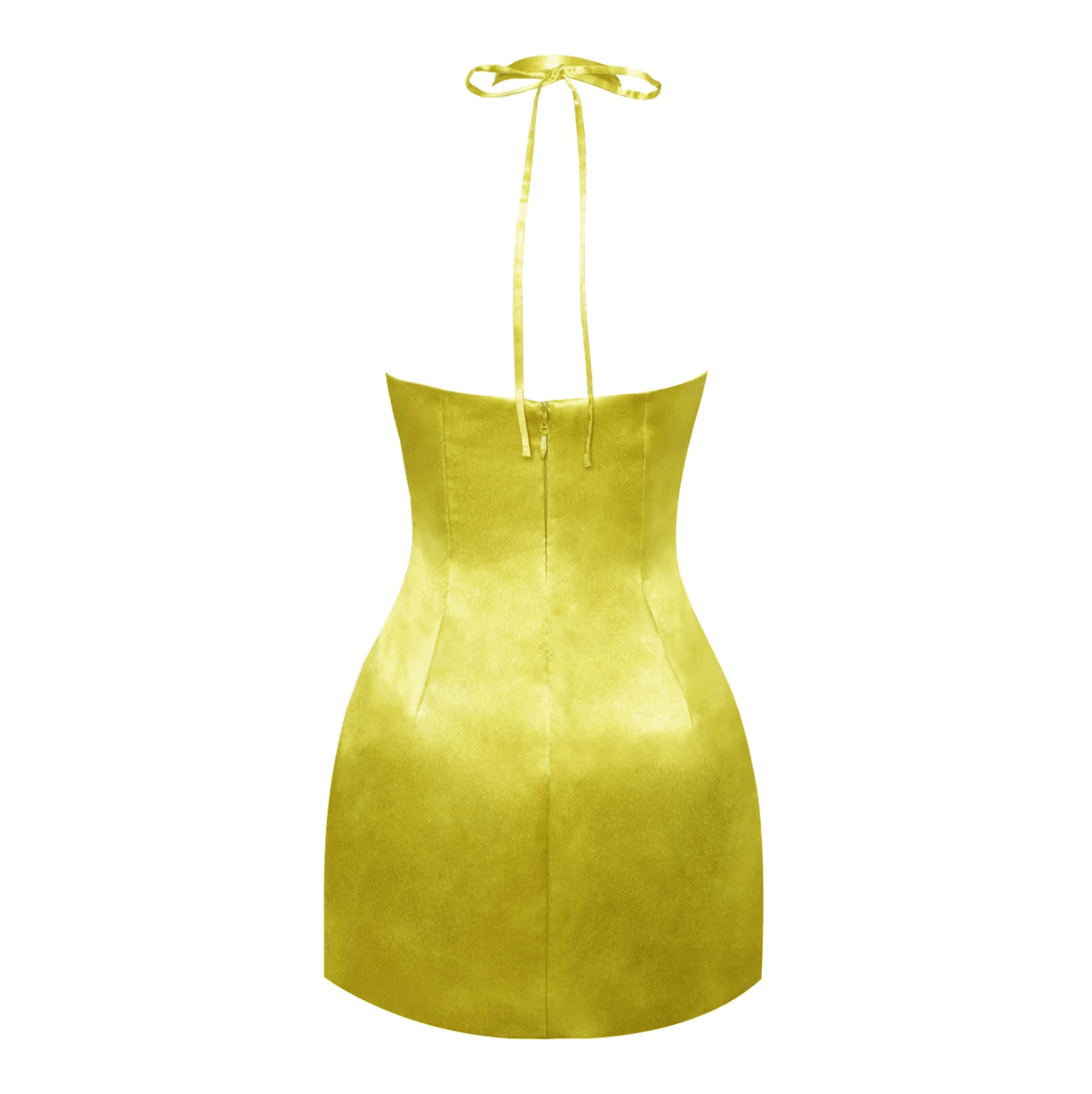 Date In Paris – Neckholder-Minikleid aus Satin