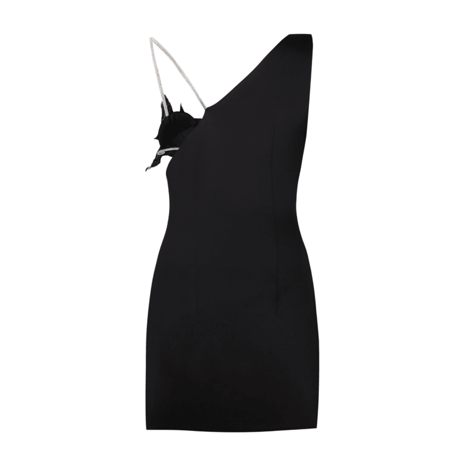 Debra Loves One-Shoulder-Minikleid mit Kristallen