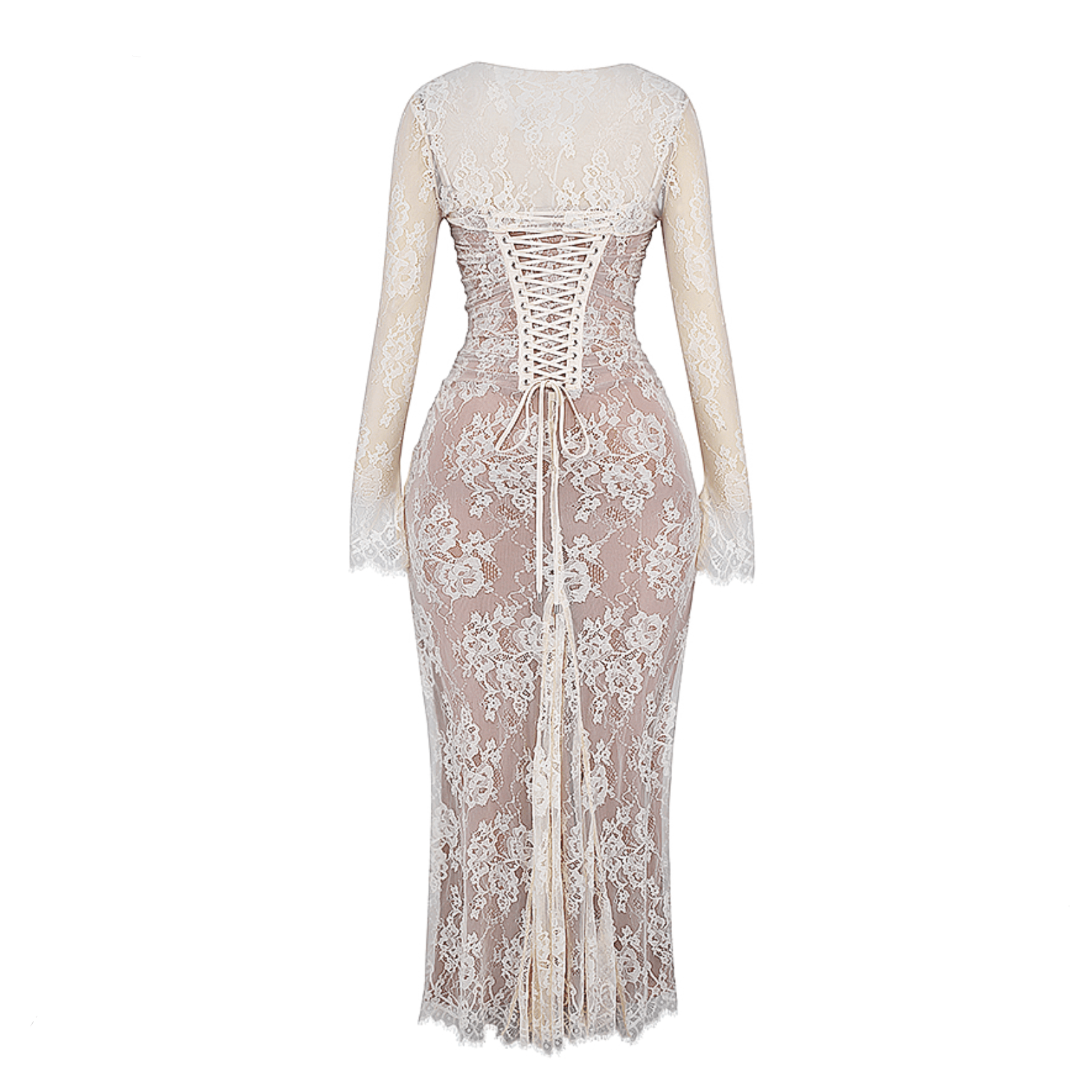 Dual Realms Vintage Lace Maxi Dress