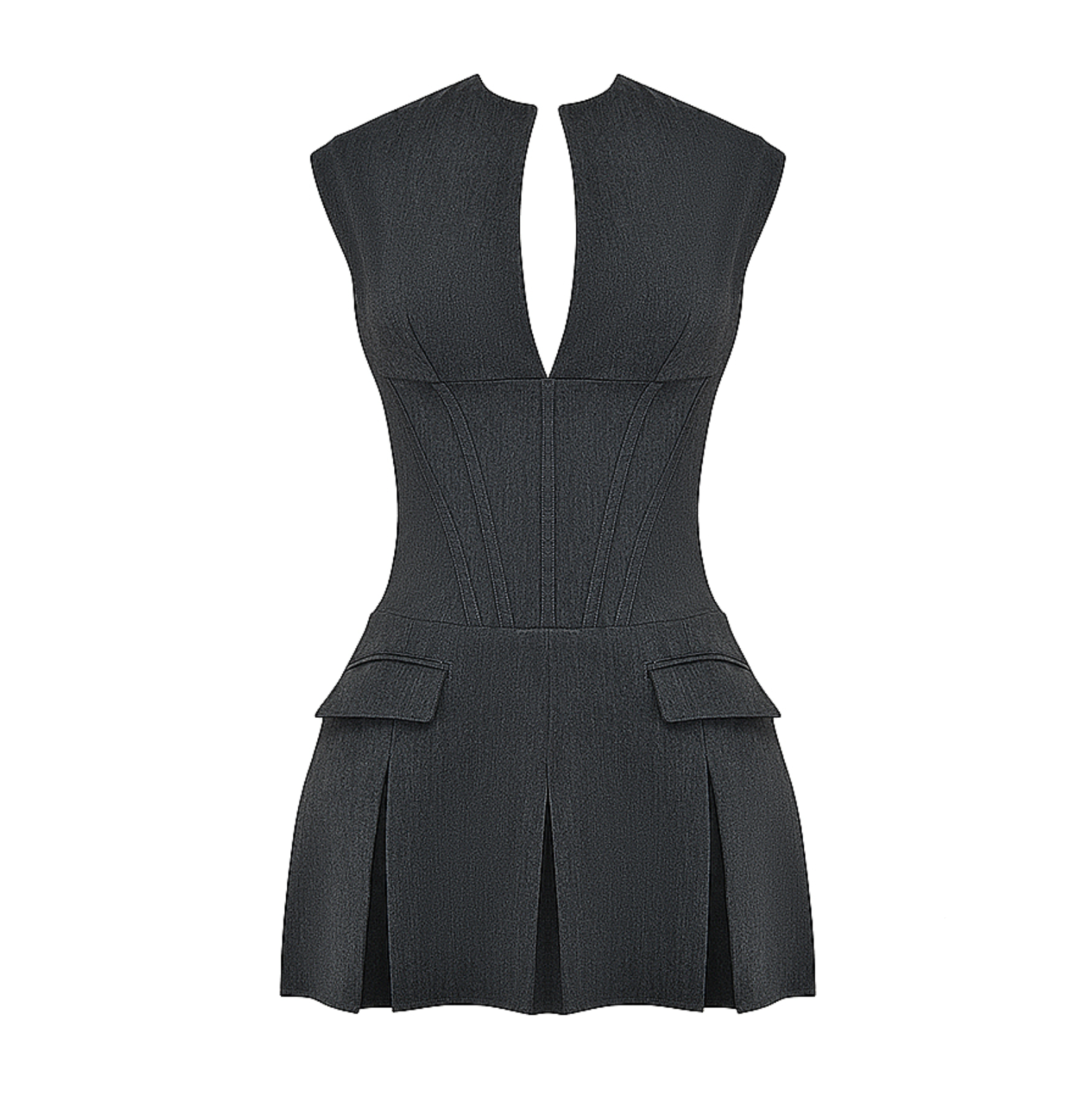 Eternal Infatuation Pleated Corset Mini Dress