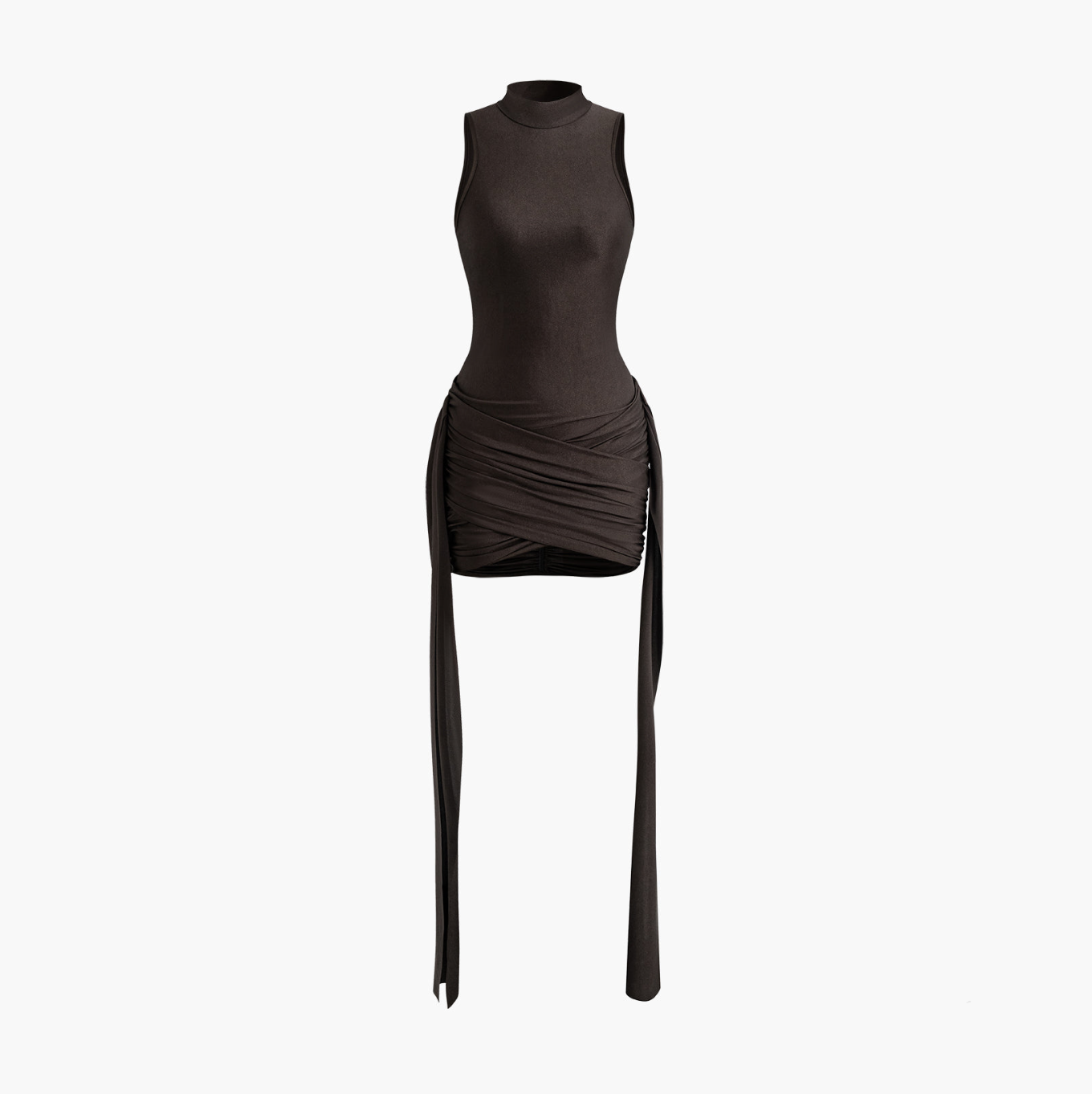 Miami After Dark Mock Neck Mini Dress