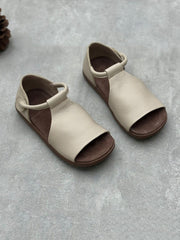 Soft Genuine Leather Flat Sandals