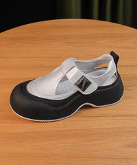 Hollow Out Platform Apricot Breathable Sandals