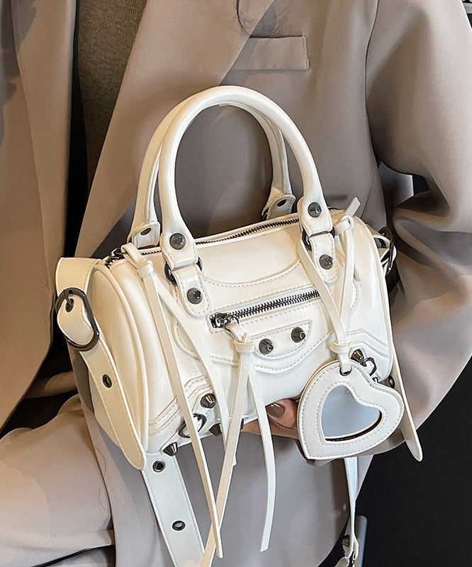 Beige Bag Tote Original Leather Design Faux Crossbody