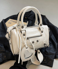 Beige Bag Tote Original Leather Design Faux Crossbody