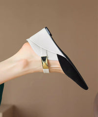 Heels Sandals Apricot Wedge Pointed Slide Rivet
